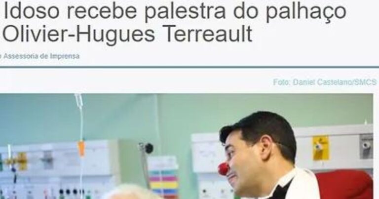 Hospital do Idoso recebe palestra do palhaço terapêutico Olivier-Hugues Terreault