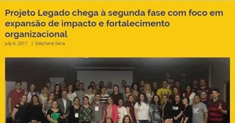 Nariz Solidário participa de projeto Legado e avança