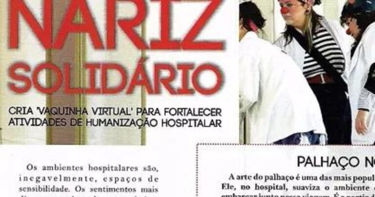 Voluntários promovem humanização hospitalar através da arte do palhaço.