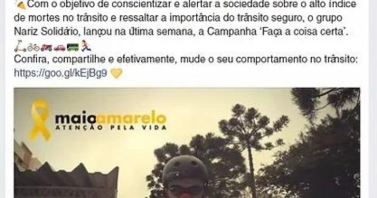 Nariz Solidário, lançou na última semana, a Campanha ‘Faça a coisa certaʼ