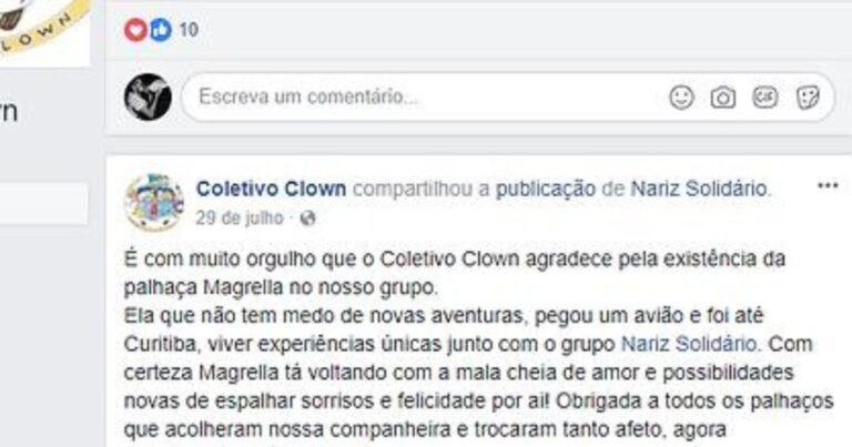 Nariz Solidário promove intercambio.