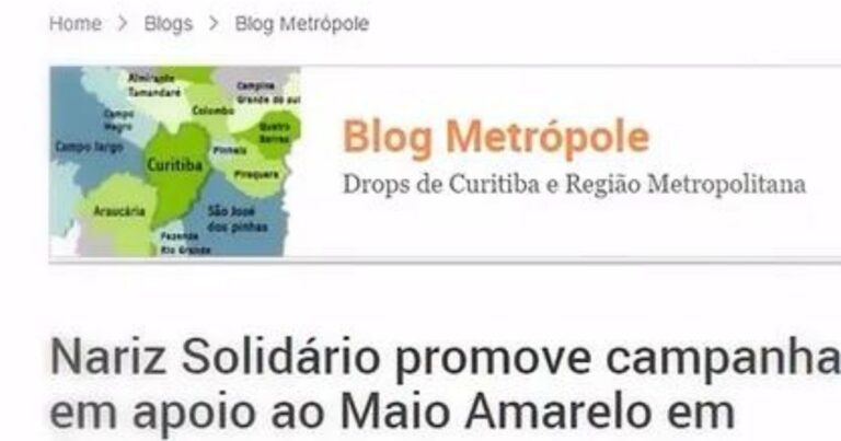 Nariz Solidário promove campanha em apoio ao Maio Amarelo em Campo Largo